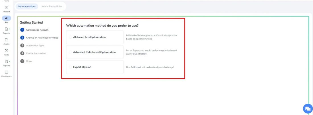 Select Automation Type 