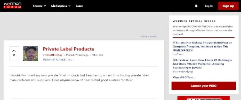 threads about amazon private label business 