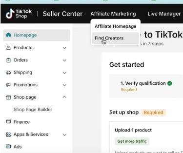 TikTok Shop Seller Center Marketing Tool